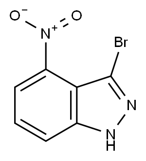 3-BROMO-4-NITRO (1H)INDAZOLE 구조식 이미지