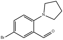5-브로모-2-(피롤리딘-1-일)벤즈알데히드 구조식 이미지