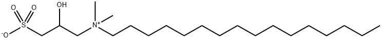 N-(2-Hydroxy-3-sulfonatopropyl)-N,N-dimethyl-1-hexadecanaminium Structure