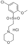 4-(2-((5-Chloro-2-methoxyphenyl)sulfonyl)ethyl)morpholine hydrochlorid e Structure