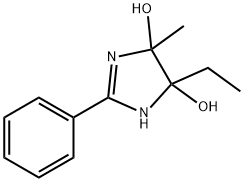 1H-Imidazole-4,5-diol, 4-ethyl-4,5-dihydro-5-methyl-2-phenyl- (9CI) 구조식 이미지