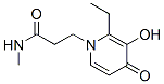 1(4H)-Pyridinepropanamide, 2-ethyl-3-hydroxy-N-methyl-4-oxo- (9CI) 구조식 이미지