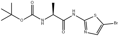 카르밤산,[(1S)-2-[(5-브로모-2-티아졸릴)아미노]-1-메틸-2-옥소에틸]-,1,1-디메틸에틸에스테르(9CI) 구조식 이미지