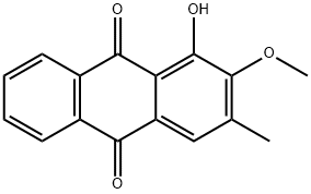 1-HYDROXY-2-METHOXY-3-METHYL-ANTHRAQUINONE Structure