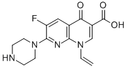 6-Fluoro-1,4-dihydro-4-oxo-7-(1-piperazinyl)-1-vinyl-1,8-naphthyridine -3-carboxylic acid Structure