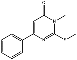 4(3H)-Pyrimidinone, 3-methyl-2-(methylthio)-6-phenyl- Structure