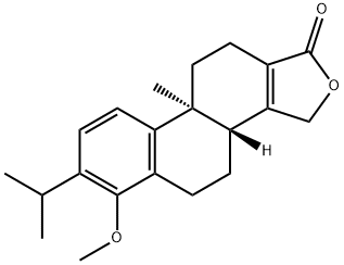 Phenanthro(1,2-c)furan-1(3H)-one, 3b,4,5,9b,10,11-hexahydro-6-methoxy- 9b-methyl-7-(1-methylethyl)-, (3bR-trans)- Structure