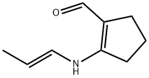 1-사이클로펜텐-1-카복스알데히드,2-(1-프로페닐아미노)-,(E)-(9CI) 구조식 이미지