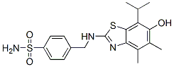 Benzenesulfonamide,  4-[[[6-hydroxy-4,5-dimethyl-7-(1-methylethyl)-2-benzothiazolyl]amino]methyl]- 구조식 이미지