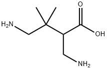 Butanoic  acid,  4-amino-2-(aminomethyl)-3,3-dimethyl- Structure