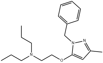 1-Benzyl-5-[2-(dipropylamino)ethoxy]-3-methyl-1H-pyrazole 구조식 이미지