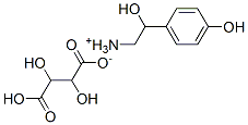 beta,4-dihydroxyphenethylammonium hydrogen tartrate Structure