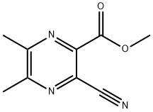 Pyrazinecarboxylic acid, 3-cyano-5,6-dimethyl-, methyl ester (9CI) Structure