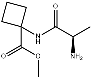 Cyclobutanecarboxylic acid, 1-[(2-amino-1-oxopropyl)amino]-, methyl ester, (R)- (9CI) Structure