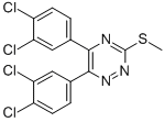 1,2,4-Triazine, 5,6-bis(3,4-dichlorophenyl)-3-(methylthio)- Structure