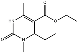 5-Pyrimidinecarboxylicacid,6-ethyl-1,2,3,6-tetrahydro-1,4-dimethyl-2-oxo-,ethylester(9CI) Structure