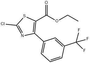 2-CHLORO-4-[3-(TRIFLUOROMETHYL)PHENYL]-5-THIAZOLECARBOXYLIC ACID ETHYL ESTER Structure