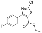 2-CHLORO-4-(4-FLUOROPHENYL)-5-THIAZOLECARBOXYLIC ACID ETHYL ESTER Structure