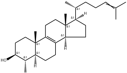 (4S,5S)-4,10,13-trimethyl-17-(6-methylhept-5-en-2-yl)-2,3,4,5,6,7,11,12,14, 15,16,17-dodecahydro-1H-cyclopenta[a]phenanthren-3-ol 구조식 이미지