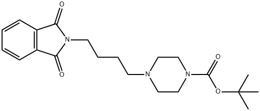 4-[4-(1,3-Dioxo-1,3-dihydro-isoindol-2-yl)-butyl]-piperazine-1-carboxylic acid tert-butyl este 구조식 이미지