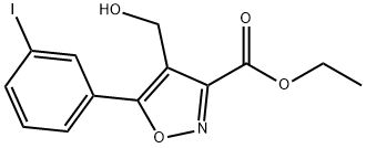 3-Isoxazolecarboxylicacid,4-(hydroxymethyl)-5-(3-iodophenyl)-,ethylester(9CI) 구조식 이미지