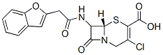 (6R)-7α-[(2-Benzofuranylacetyl)amino]-3-chloro-8-oxo-5-thia-1-azabicyclo[4.2.0]oct-2-ene-2-carboxylic acid 구조식 이미지