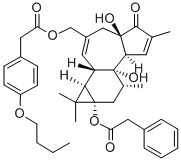 12-Deoxyphorbol-13-phenylacetate-20-(4-butoxyphenylacetate) 구조식 이미지