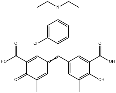 7452-52-0 5-[(3-carboxy-5-methyl-4-oxo-2,5-cyclohexadien-1-ylidene)[2-chloro-4-(diethylamino)phenyl]methyl]-3-methylsalicylic acid 