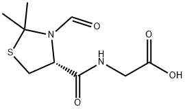 (R)-N-(3-FORMYL-2,2-DIMETHYL-THIAZOLIDINE-4-CARBOXY)-GLYCINE 구조식 이미지