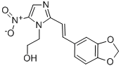 1H-Imidazole-1-ethanol, 2-(2-(1,3-benzodioxol-5-yl)ethenyl)-5-nitro- Structure