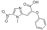 2-Propenoic acid, 3-(1-methyl-5-nitro-1H-imidazol-2-yl)-2-phenoxy- 구조식 이미지