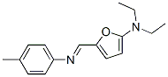 2-Furanamine,  N,N-diethyl-5-[[(4-methylphenyl)imino]methyl]- Structure