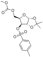 5-O-CARBOMETHOXY-1,2-O-ISO-PROPYLIDENE-3-O-(P-TOLYL-SULFONYL)-ALPHA-D-XYLOFURANOSE Structure