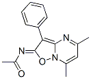 Acetamide,  N-(5,7-dimethyl-3-phenyl-2H-isoxazolo[2,3-a]pyrimidin-2-ylidene)- Structure