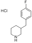 3-(4-FLUOROBENZYL)-PIPERIDINE HCL
 Structure