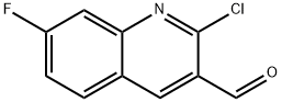 2-클로로-7-플루오로퀴놀린-3-카르복스알데하이드 구조식 이미지