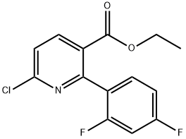 Ethyl 2-(2,4-difluorophenyl)-6-chloronicotinate 구조식 이미지