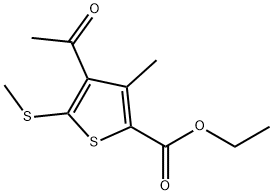 ETHYL 4-ACETYL-3-METHYL-5-(METHYLTHIO)THIOPHENE-2-CARBOXYLATE Structure