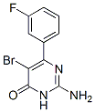 2-amino-5-bromo-6-(3-fluorophenyl)-4(3H)pyrimidinone Structure