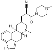 Ergoline-8-beta-propionitrile, 6-methyl-alpha-(4-methyl-1-piperazinylc arbonyl)- Structure