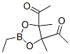 1,1'-(2-Ethyl-4,5-dimethyl-1,3,2-dioxaborolane-4,5-diyl)bisethanone 구조식 이미지