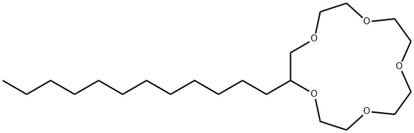 2-dodecyl-1,4,7,10,13-pentaoxacyclopentadecane Structure