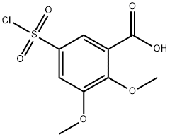 5-클로로설포닐-2,3-디메톡시벤조산 구조식 이미지