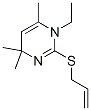 Pyrimidine, 1-ethyl-1,4-dihydro-4,4,6-trimethyl-2-(2-propenylthio)- (9CI) Structure