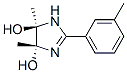 1H-Imidazole-4,5-diol, 4,5-dihydro-4,5-dimethyl-2-(3-methylphenyl)-, trans- (9CI) 구조식 이미지