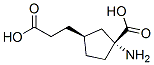 Cyclopentanepropanoic acid, 3-amino-3-carboxy-, cis- (9CI) Structure