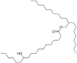 Octadecanoic acid, 12-hydroxy-, 2-octyldodecyl ester 구조식 이미지
