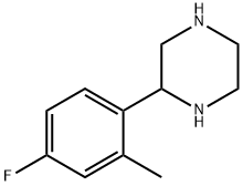 2-(4-Fluoro-2-methyl-phenyl)-piperazine 구조식 이미지