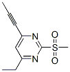 Pyrimidine, 4-ethyl-2-(methylsulfonyl)-6-(1-propynyl)- (9CI) 구조식 이미지