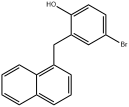 4-Bromo-2-(naphthalen-1-ylmethyl)phenol Structure